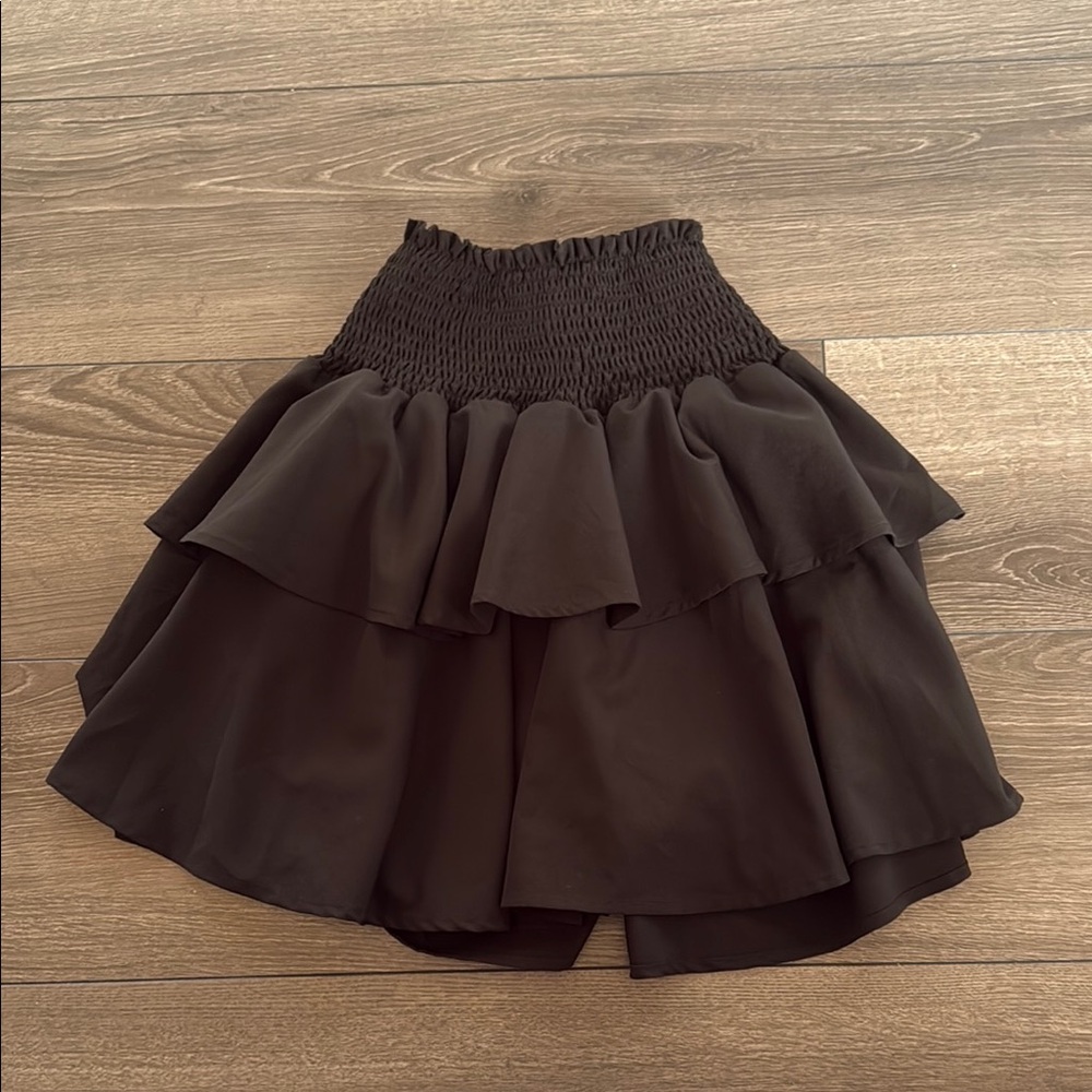 Elegant Black Tiered Skirt